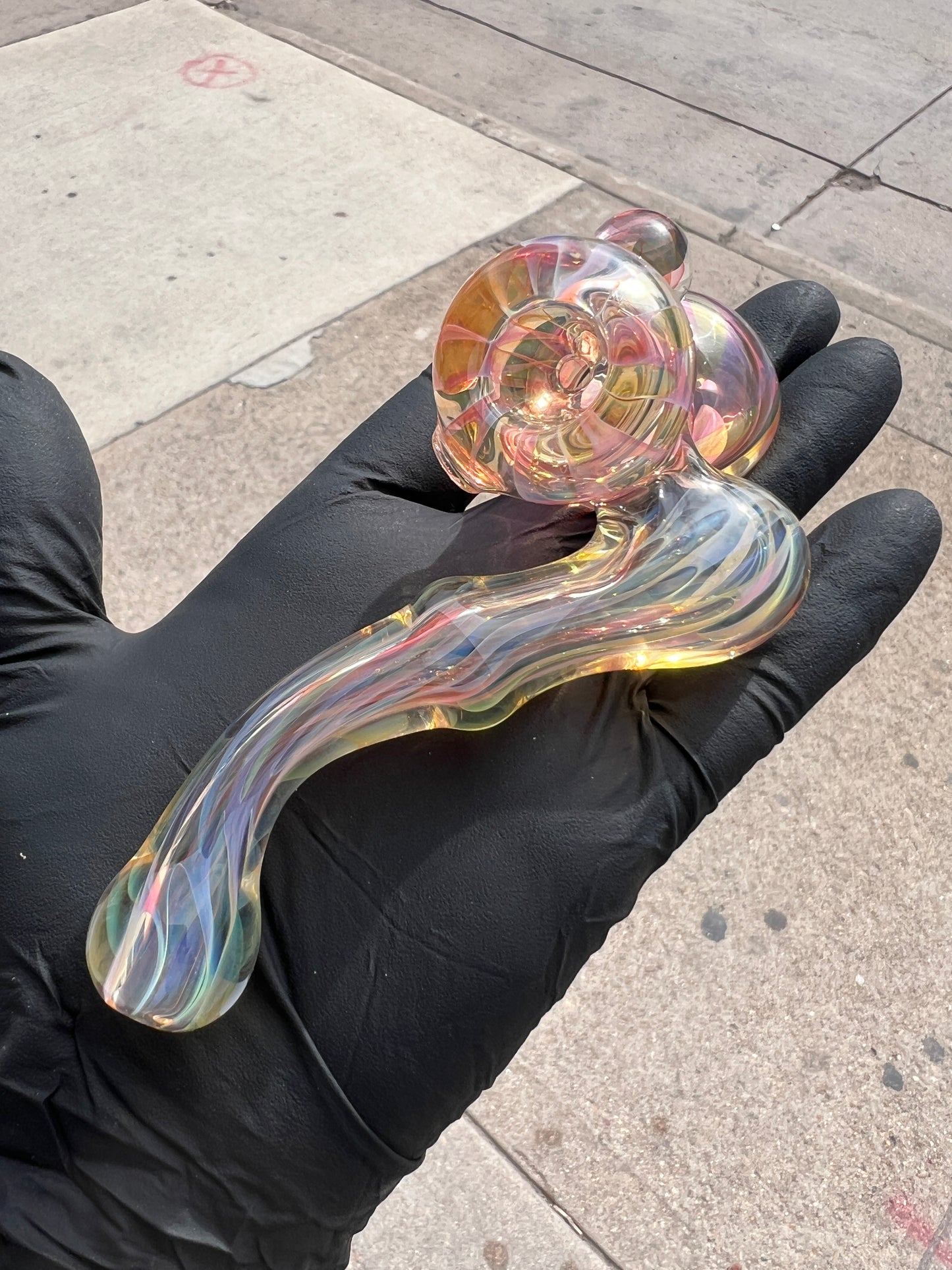 Fumed Sidecar Hammer with Mibs by Simon (Sigh Glass)