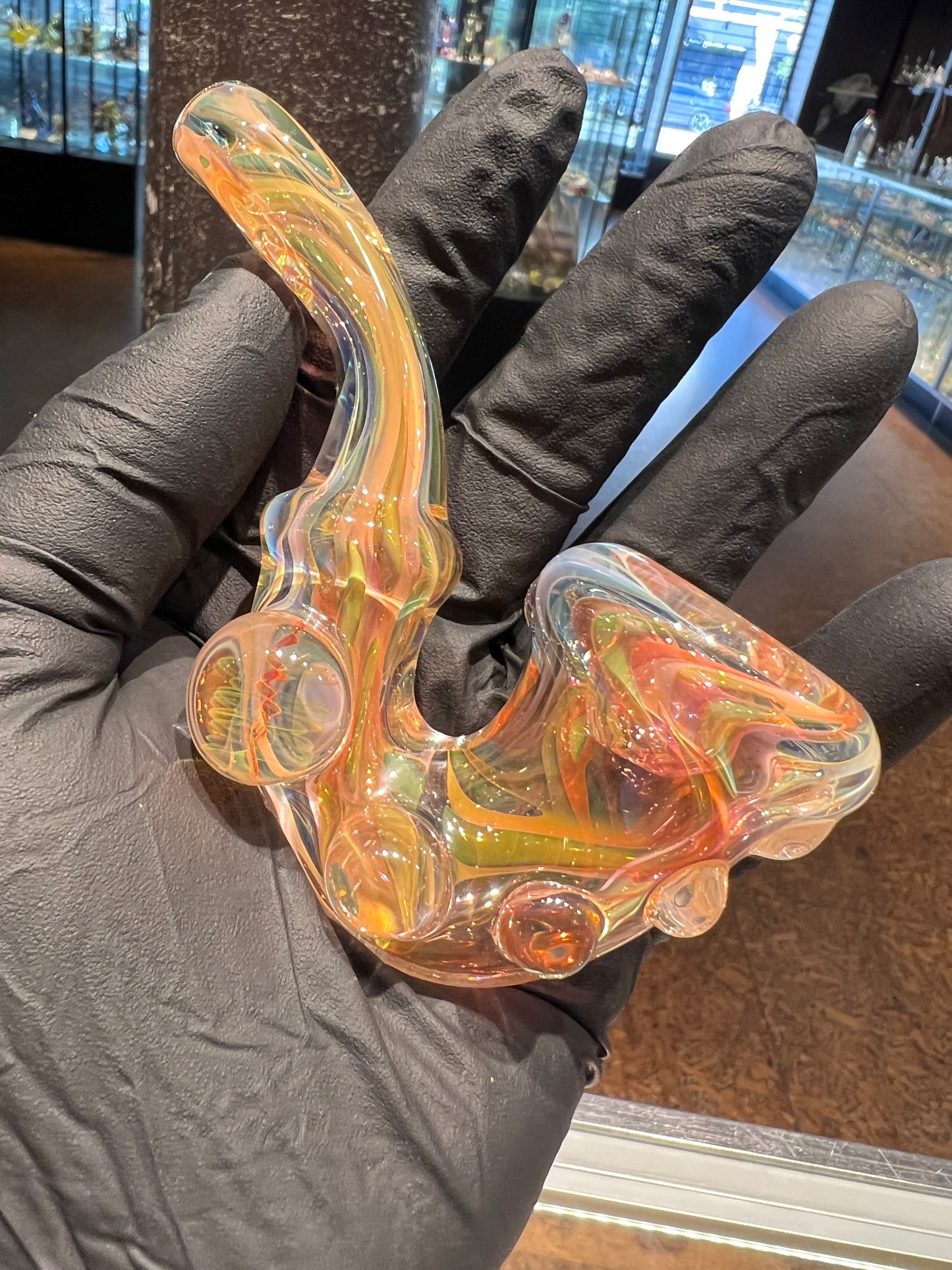 Fumed Sherlock with Mibs by Simon (Sigh Glass)