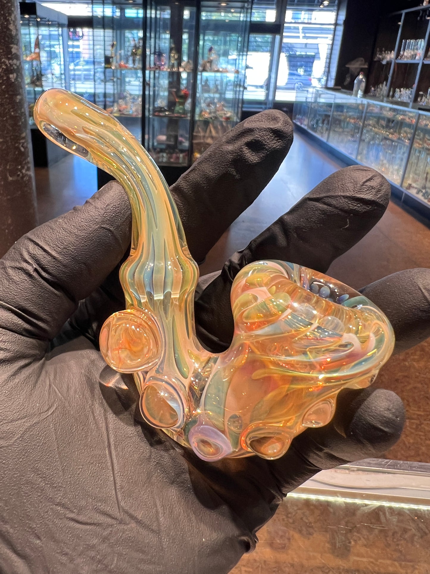 Fumed Sherlock with Mibs by Simon (Sigh Glass)