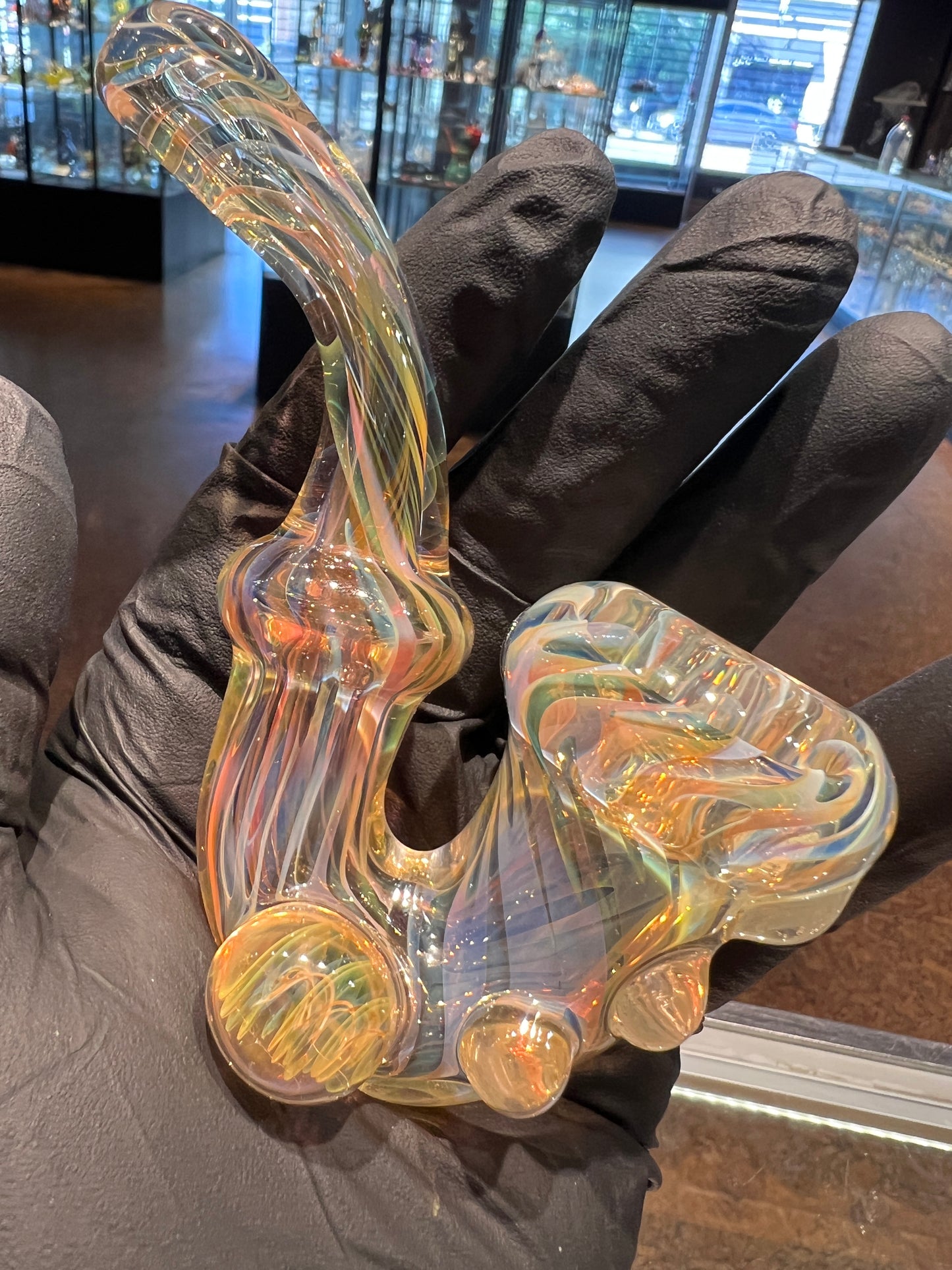 Fumed Sherlock with Mibs by Simon (Sigh Glass)