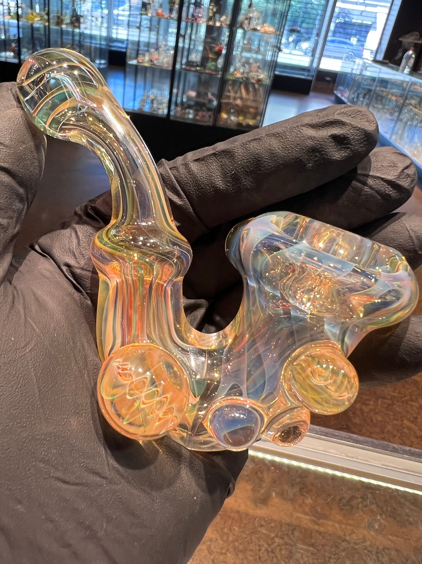 Fumed Sherlock with Mibs by Simon (Sigh Glass)